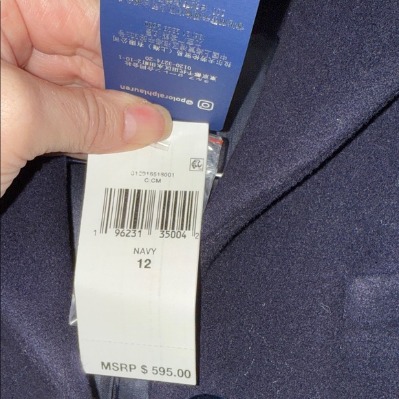 Ralph Lauren Blue Label Navy Pea Coat with Velvet Buttons and Flare! 1 Left Sz8 - Picture 14 of 14